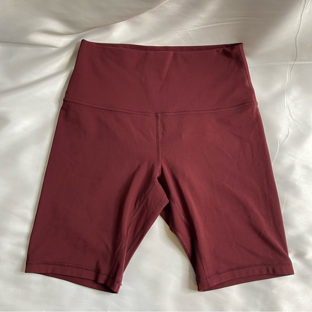 lululemon athletica High-Rise Bike Shorts in Burgundy